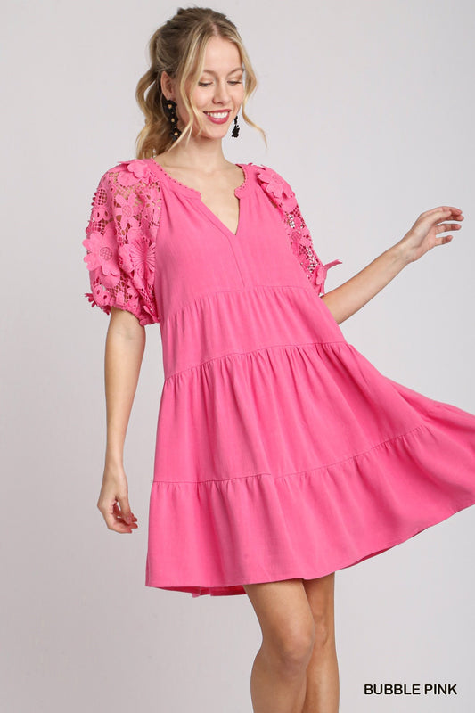 Linen Blossom Dress